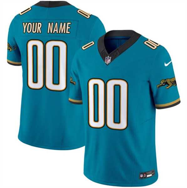 Mens Jacksonville Jaguars Active Player Custom Teal 2024 F.U.S.E. Prowler Throwback Vapor Limited Stitched Football Jersey